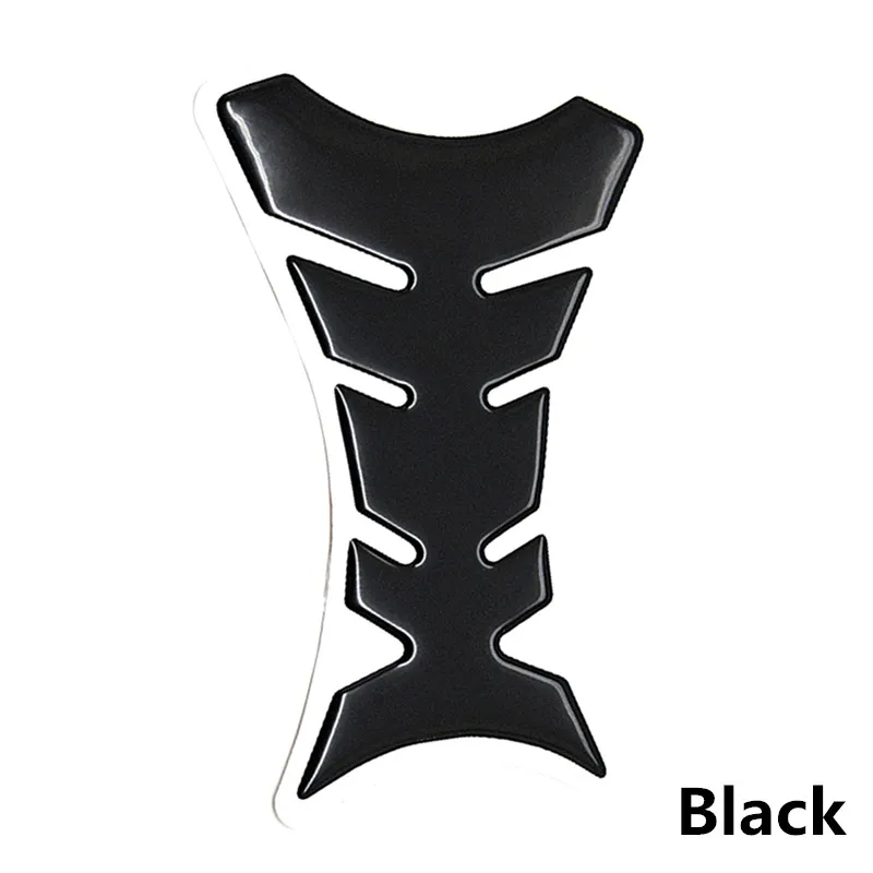

3D Motorcycle Decal Gas Oil Fuel Tank Pad Protector Racing Car Fish Bone Sticker Black Funny Cool