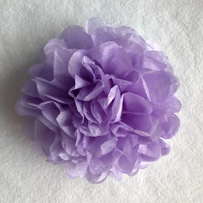 6inch Simulation Peony Flower DIY Tissue Paper Flower for Romantic Wedding Decoration Home Party Decorative Paper Flowers Balls - Цвет: light purple