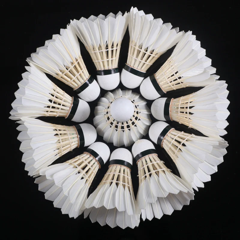 Calidad Superior tres docenas doble Fish Jinque AAA Badminton shuttlecock de clase A pluma de ganso natural vuelo estable
