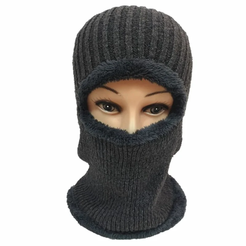 الشتاء قبعة الدراجات الصوف الحراري الدفء يندبروف الوجه قناع الرجال النساء الشتاء التزلج الصيد التزلج قبعة صغيرة أغطية الرأس