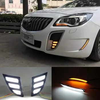 

CSCSNL 1 set LED DRL Daytime Running Lights With Turn Signal For Buick Regal GS Opel Insignia 2010 2011 2012 2013 2014 2015