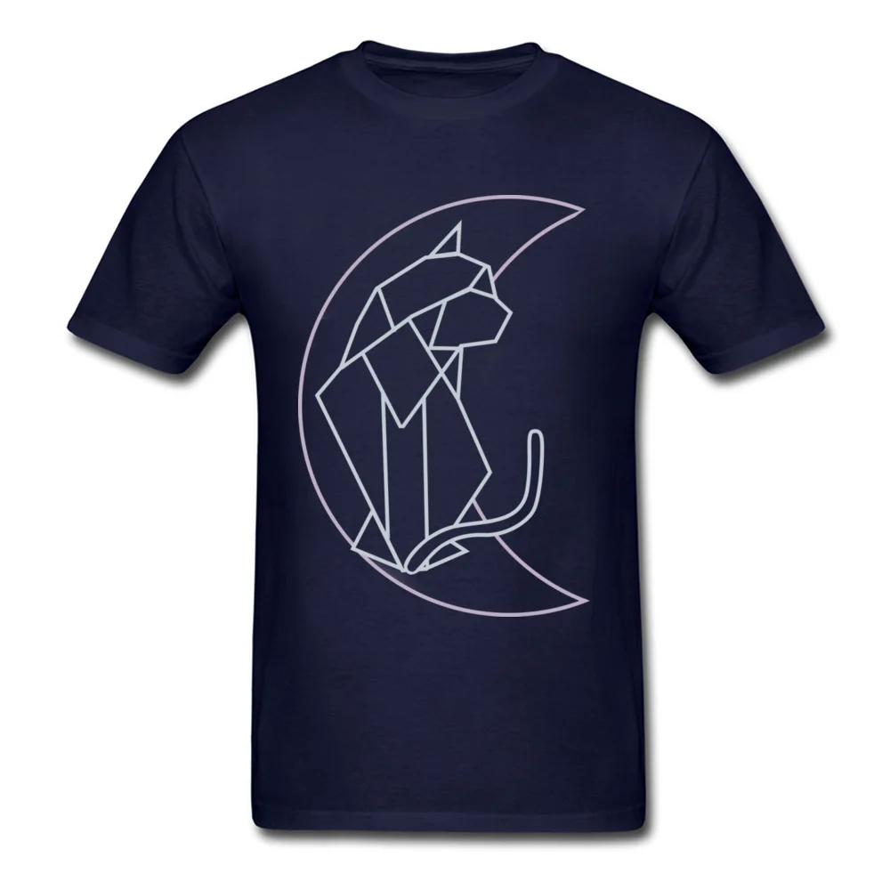 Custom Cat Constellation Tops & Tees for Men Funny Autumn Round Collar Pure Cotton Short Sleeve T Shirt Funny Sweatshirts Cat Constellation navy
