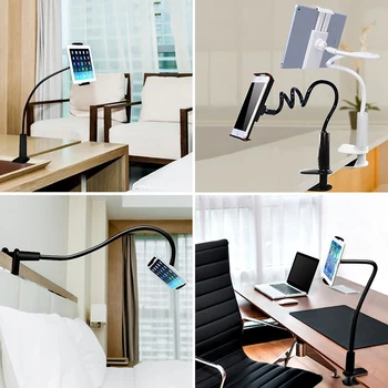 

phone holder stand cell mount Universal 360 Flexible Table Stand Mount Lazy Holder For Phone ipad Tablets up to 17.5cm width