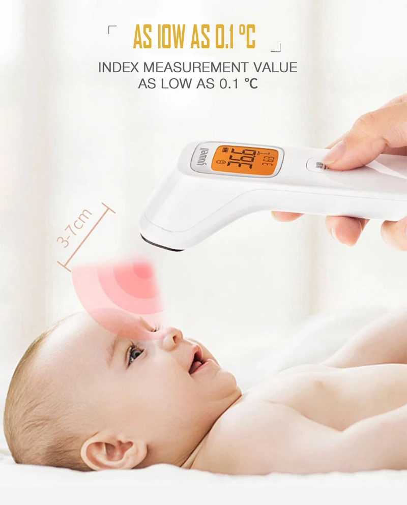 Yuwell Baby Digital Noncontact Infrared Forehead Thermometer Infrared Hydrothermograph Children Body Hermograph Accurate YHW-2-5