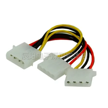 

100PCS/IDE 4pin to dual IDE Y Splitter 15cm hard disk Power supply Extension Cable
