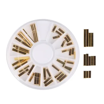 

BEAUTY7 1 Wheel Gold 3D Rectangle Metal Alloy Nail Studs Nail Art Rhinestones Decorations DIY Nail Stickers Manicure UV Gel Stud