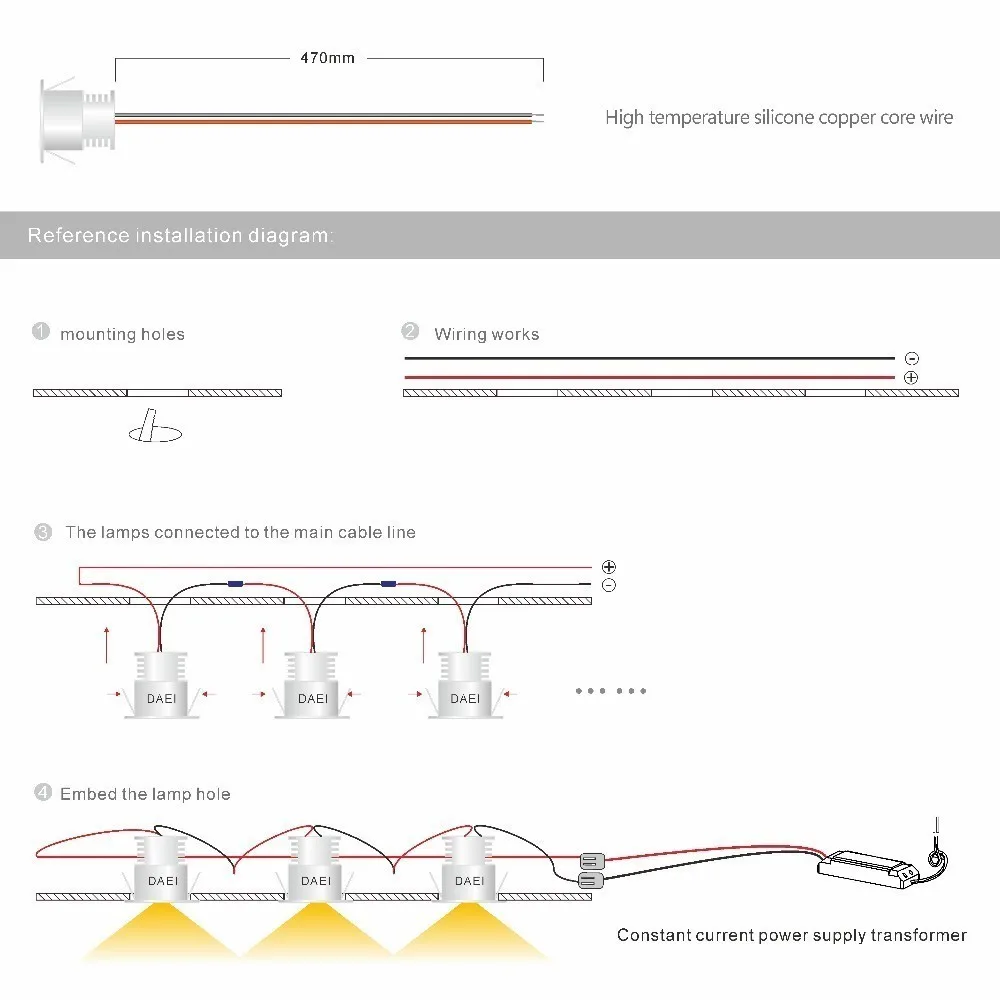 1W Ceiling Spotlights LED 25mm Cutout Recessed Downlight DC3V Cabinet Lighting 60D/120D DIY Decoration Lamp Kitchen Spotlight CE