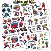 Shnapign 9 pçs/lote super herói artes temporárias do corpo, flash tatuagem adesivos 17*10cm, crianças à prova dwaterproof água ama brinquedo tatoo adesivos