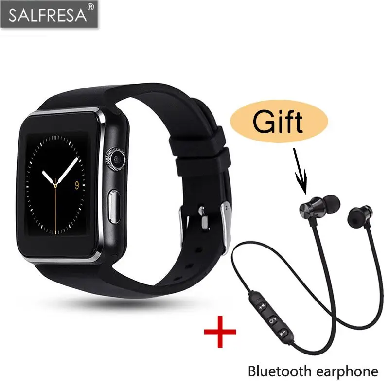 

Bluetooth Smart Watch SALFRESA X6 With Camera Touch Screen Support SIM TF Card Smart Wearable Device For iPhone Android Phone