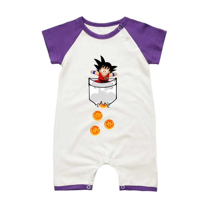 Одежда для новорожденных мальчиков веселый Летний комбинезон для младенцев с принтом Сон Гоку комбинезон с короткими рукавами костюм для малышей - Цвет: 2505