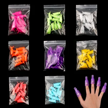 

10PC 20mmx50mm Plastic Nail Art Soak Off Cap Clip UV Gel Polish Led Gel Nail Polish Remover Wrap Tool Opp Bag Packing