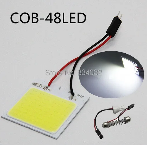 c5w cob 48 SMD chip super  White Reading Lamp 12v cw led dome Bulb led Car parking Auto Interior Panel Light Festoon car styling