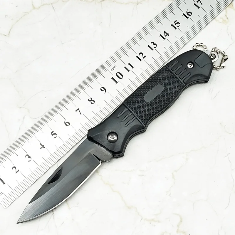 Negro plegable cuchillo Camping caza táctica de supervivencia cuchillos de la manija de aluminio al aire libre bolsillo EDC herramientas regalo multifunción