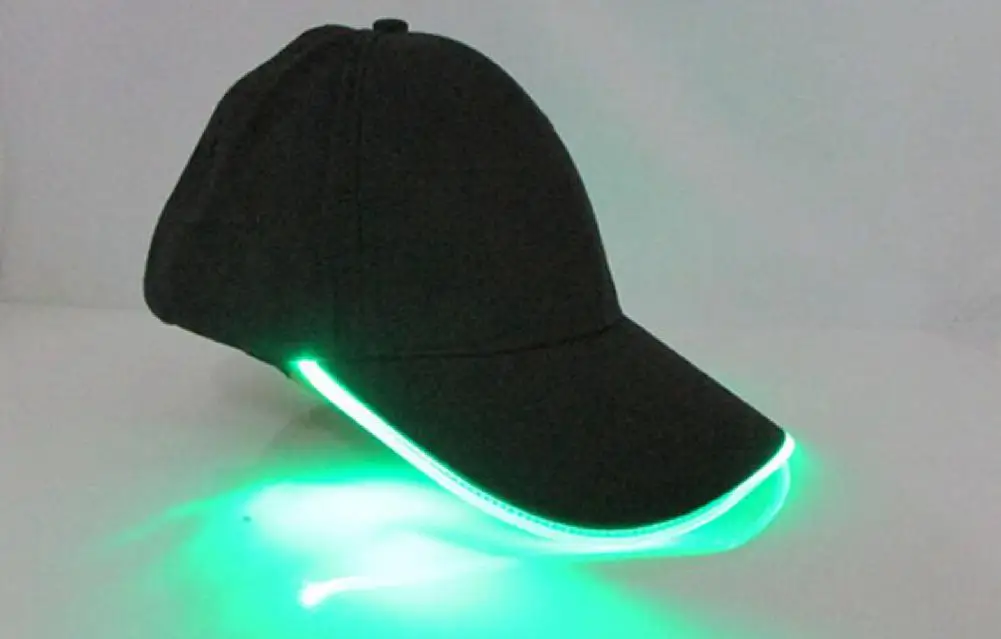 MISSKY Женская Мужская бейсболка светодиодный светильник светящаяся, для клуба вечерние спортивные черные тканевые дорожные кепки светодиодный светильник - Цвет: green