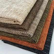 Ширина 145 см Обивка диван толстый Лен Хлопок Старый грубой ткани сплошной цвет Diy Материал чехла подушки