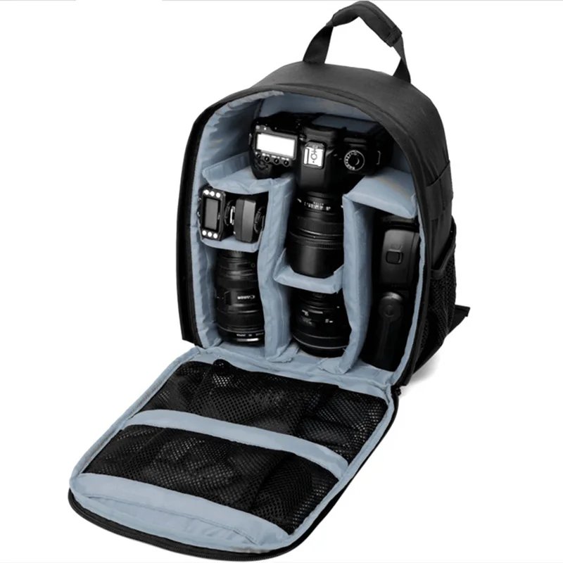 

Sago Multi-Function DSLR Backpack Camera Video Bag w/ Rain Cover SLR Tripod Case PE Padded for Photographer Canon Nikon
