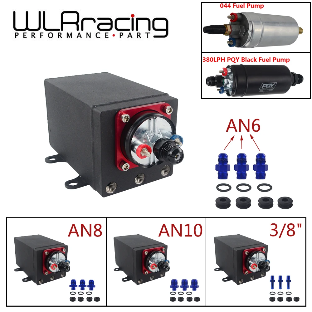60 мм порт топливный насос перенапряжения бак маслоуловитель совместим с 044 топливный насос или 380 л/ч черный PQY топливный насос AN6 AN8 AN10 фитинг