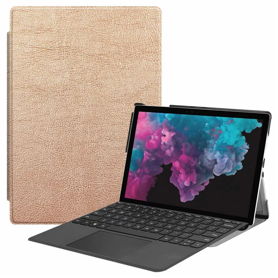 Чехол для microsoft Surface Pro 7 12,3 ''() чехол для microsoft Surface Pro 4/5/6/7 12,3 дюймов ультра тонкий раскладной чехол с подставкой+ Защитная пленка на экран