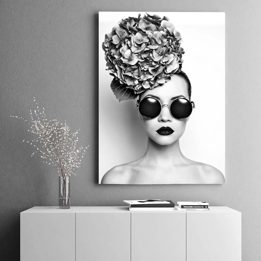 Vintage Print Paper Poster Canvas painting Art by Vogue black white fashion