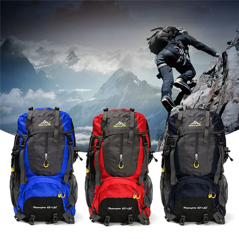 

70L Outdoor Backpack Travel Camping Climbing Bag Waterproof Mountaineering Hiking Backpacks Molle Sport Bag Rucksack
