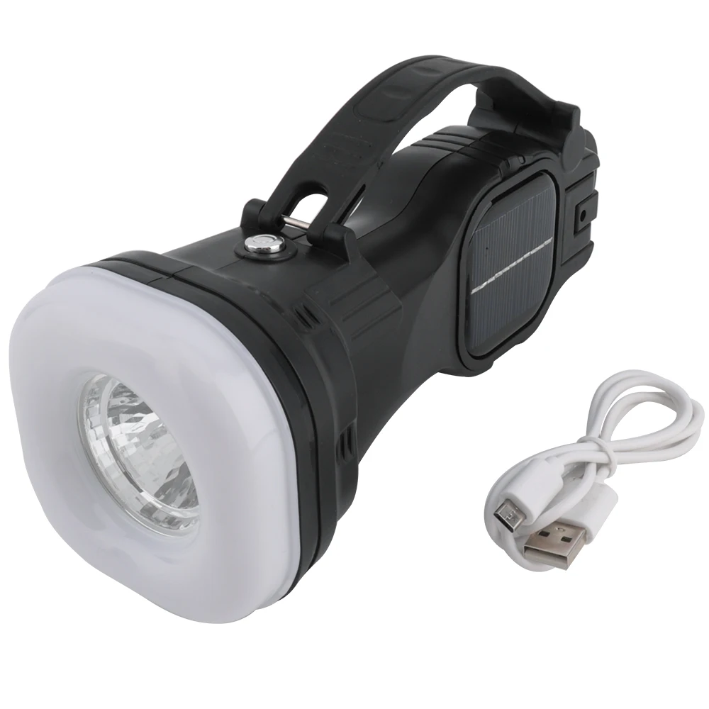 

BORUiT 3W 300LM Solar Powered Portable Lantern 3-Mode USB Charger Flashlight IPX4 Waterproof Torch Camping Tent Light