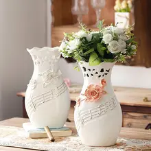 Керамическая ваза Полые Цветы белый минималистичный Декор для гостиной отделка дома, мелодия Цветочная ваза лаконичный цветочный горшок