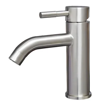

Free shipping Solid Stainless Steel Basin faucets Bathroom faucet water tap polished mixer taps Hot and Cold kitchen faucet