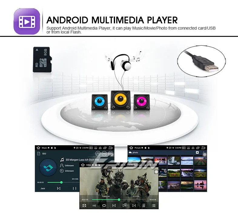 Top 7" Android 8.0 Oreo OS Car DVD GPS Radio for BMW E39 M5 1999-2003 & BMW E39 1995-2003 & BMW E38 1994-2001 & BMW X5 E53 2000-2007 13