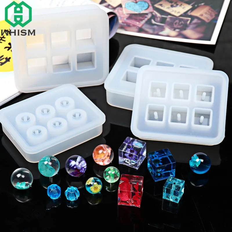 

WHISM Clear Silicone Mold Cake Decorating Tool Jewelry Making Moulds Stud Earring Mould Baking Mold Casting Resin Molds Jewelry