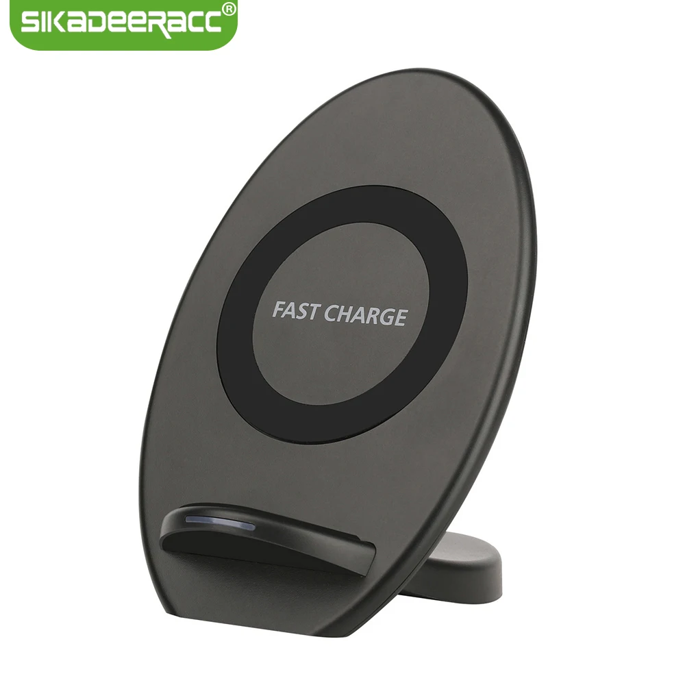 

JK83 9V 10W Qi Fast Charging Wireless Charger Station For iPhone 8 Plus X Samsung S7 S8 Note 8 Lumia 950 LG Stand Dock Station