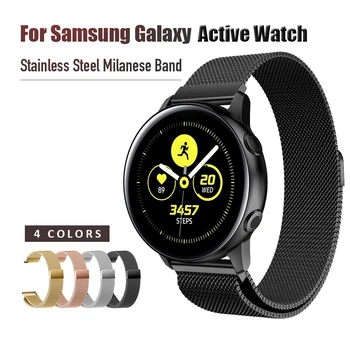 

Magnetic Strap For Samsung Galaxy Smart Watch Active 42mm 20mm matel Milanese Loop Stainless Steel Style Smartwatch watchBand