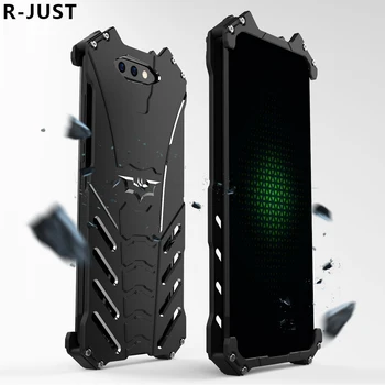 

R-Just For Xiaomi Black Shark Case Cover Luxury Hard Metal Aluminum Alloy Shockproof Armor Phone Case for Blackshark Back Cover