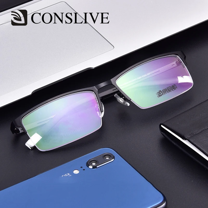 

Square Glasses Frames Men Alloy Myopia Eye Glass Prescription Eyeglasses Nearsighted Man Formal Optical Frames Eyewear