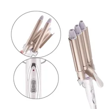 Высокое качество, профессиональные щипцы для завивки волос 110-220 В, керамический тройной баррель, щипцы для завивки волос, инструменты для укладки волос, стайлер