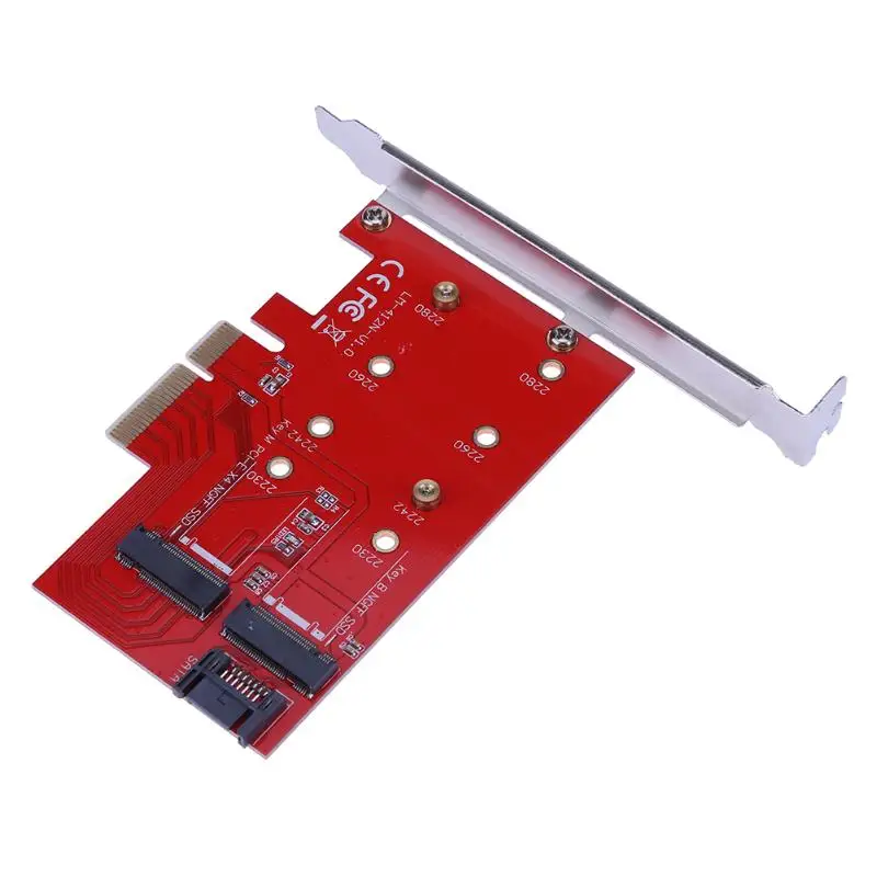 Высокоскоростной Pci-E X4 для Ngff (M.2) жесткий диск Ssd карта Расширение Sata кабель