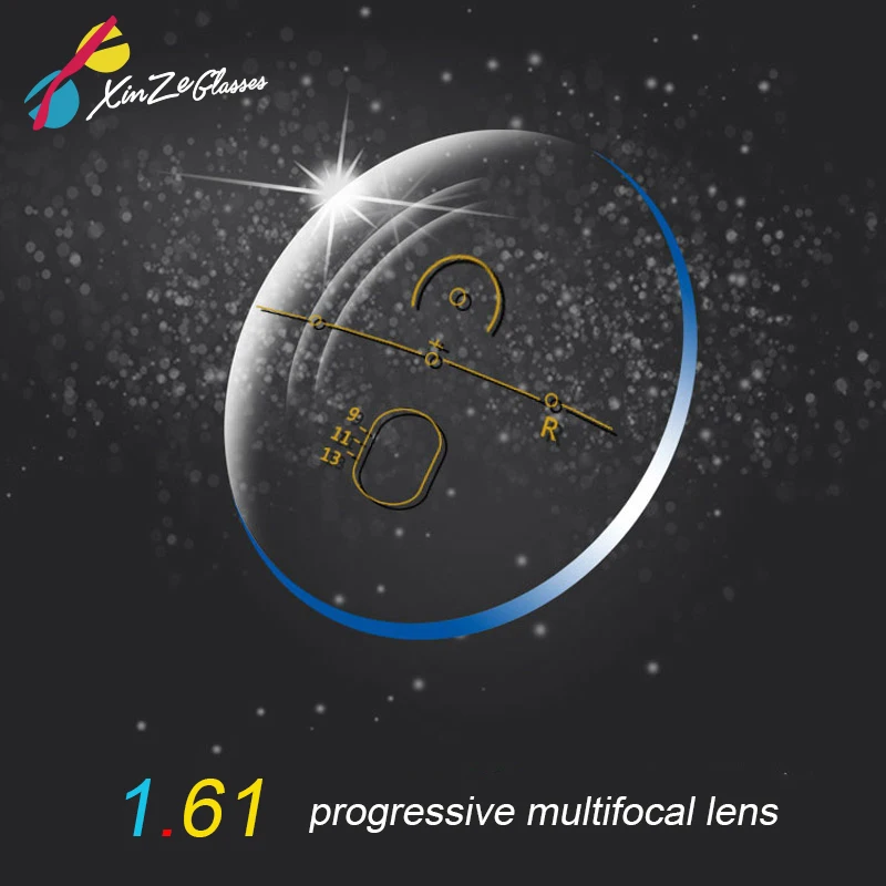 XINZE 1.61 Index Wide Field Interior Progressive Multifocal Photochromic Lens Prescription Sunglasses Lenses reading ADD XINZE 1.61 Index Wide Field Interior Progressive Multifocal Photochromic Lens Prescription Sunglasses Lenses reading ADD