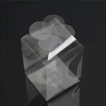 10 шт. маленький ПВХ коробка мини квадратная пластмассовая коробка для конфет от китайского производителя коробка для упаковки печенья прозрачная коробка