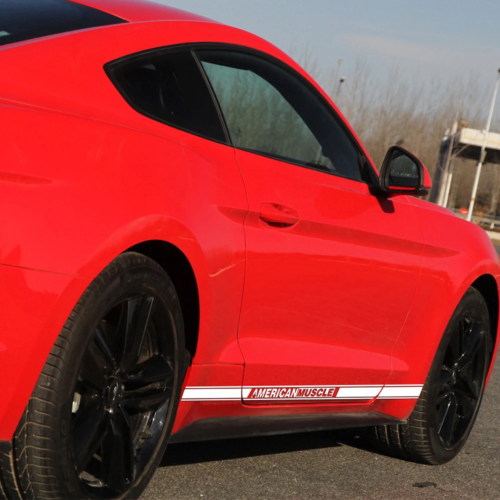 الأمريكية العضلات رالي سباق المشارب ملصق حائط من الفينيل الجرافيك الجسم الباب الجانب تنورة ملصقات ل فورد موستانج 2015-2017 اكسسوارات الأمريكية العضلات رالي سباق المشارب ملصق حائط من الفينيل الجرافيك الجسم الباب الجانب تنورة ملصقات ل فورد موستانج 2015-2017 اكسسوارات
