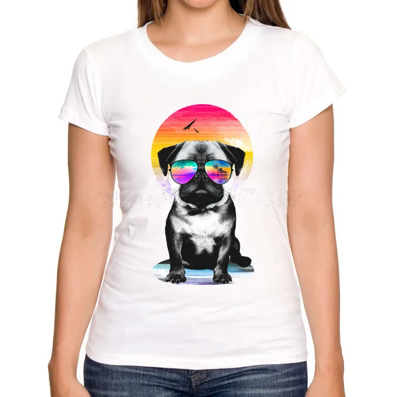 2017-New-Brand-Women-s-Disco-Music-Pug-3d-Printed-T-shirt-Fashion-Short-Sleeve-Summer (2)