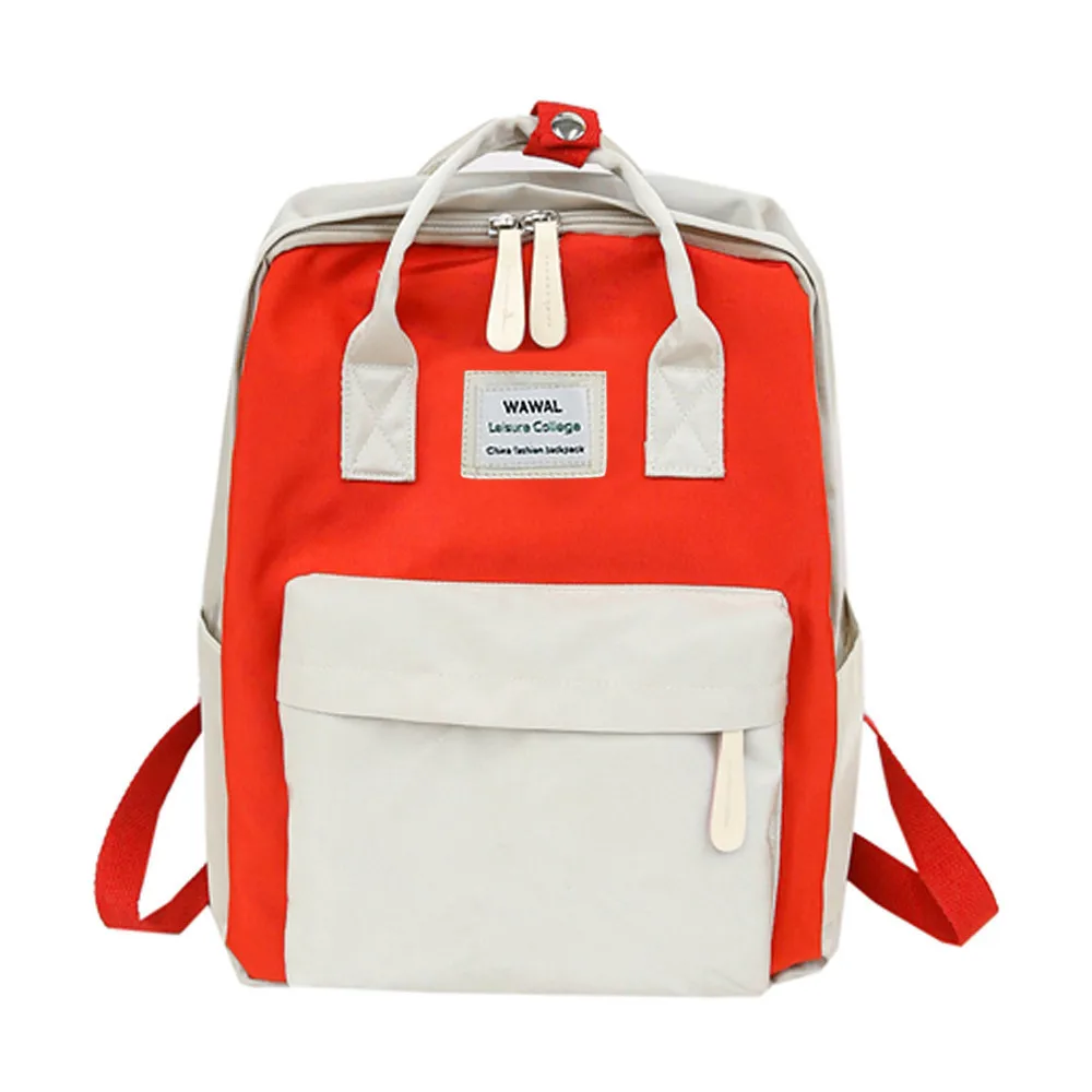 35# женский рюкзак школьный рюкзак студент лето холст плечо Корейский повседневный тренд средняя школа девушки путешествия пакет