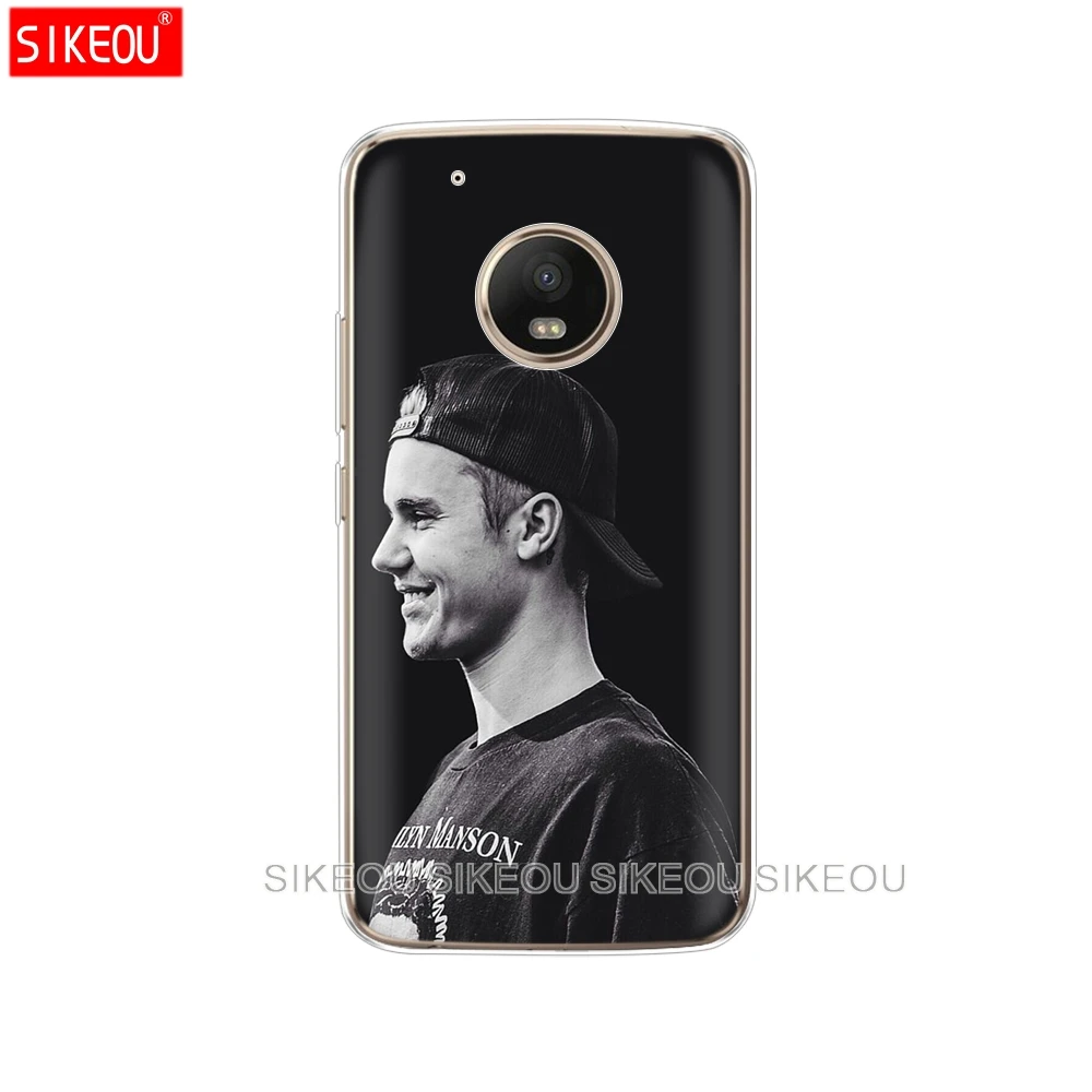 silicone case phone cover For Motorola Moto G6 G5 G5S Z2 Z3 PLAY PLUS X4 E4 E5 C Justin bieber music singer