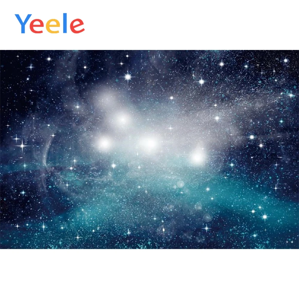 

Yeele Glitter Dreamy Starry Scene Baby Kid Background Photography Seamless Portrait Photographic Backdrop Props For Photo Studio