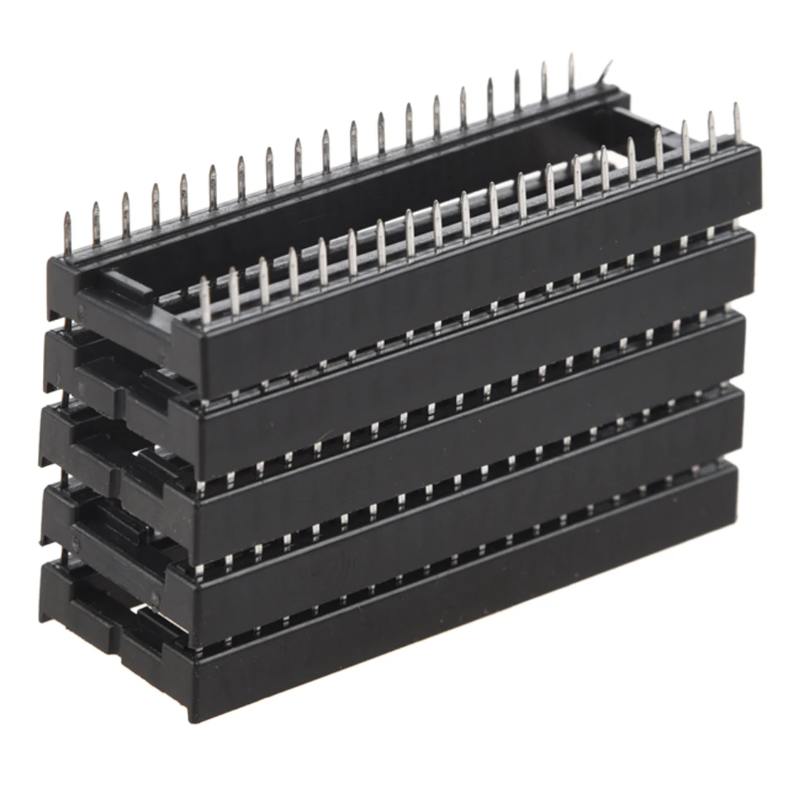 5pcs 40 pin DIP IC Sockets Adaptor Solder Type black on