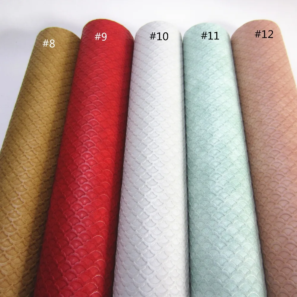 

30 x 134cm fish Fabric PU leather fabric synthetic leather material for sewing DIY CN136