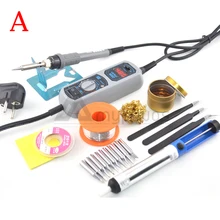 YIHUA 908+ обновления 908D 60 Вт светодиодный цифровая паяльная станция мини Портативный Температура Регулируемая электросварки набор инструментов