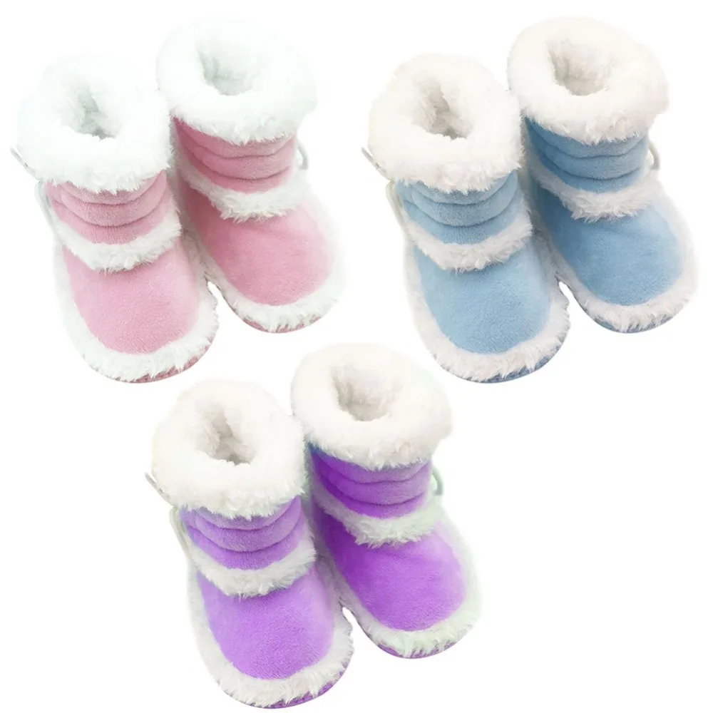 

Toddler Baby Girls Winter Warm Booties Soft Sole Boots Crib Infant Shoes New Prewalkers 0-18 Months