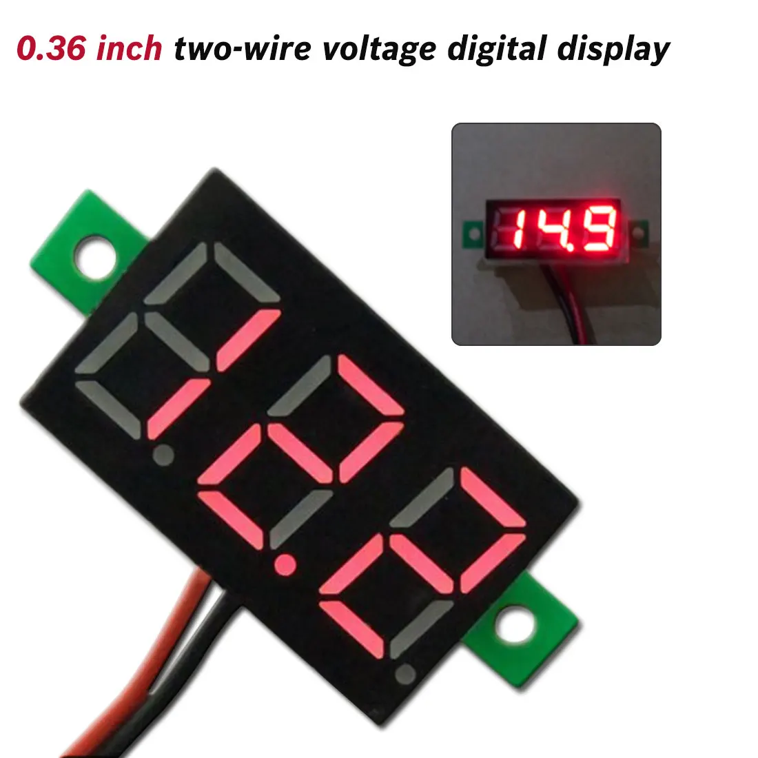 

Mini Digital Voltmeter DC 4.5V to 30V Digital Voltmeter Voltage Panel Meter For 6V 12V Electromobile Motorcycle Car