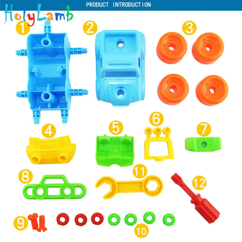 Cartoon Toy Disassembly Assembly Car Aircraft Toy Puzzle Educational Toys Q