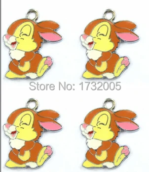 

New 20 Pcs Rabbit Charm Pendants DIY Jewelry Making Free Shipping MB0180