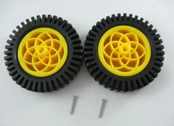 

2pcs 78mm diameter round flame TT robot drift tires
